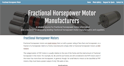 Desktop Screenshot of fractionalhorsepowermotors.com