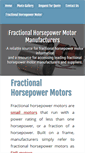 Mobile Screenshot of fractionalhorsepowermotors.com